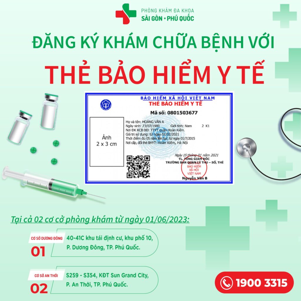 Đăng ký khám BHYT tại Phòng khám Đa khoa Sài Gòn Phú Quốc